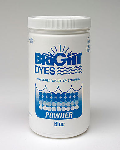 1 Lb Jar FLT BLUE POWDER - Bright Dyes Tracer Dye for water or wastewater leak detection