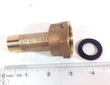3/4 x 1/2 Water Meter REDUCER Coupling, No-lead Brass 3/4" Swivel Coupling nut x 1/2" NPT