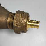 5/8" Water Meter Coupling, LEAD FREE Brass, Swivel Nut x 1/2 PEX  Tubing Barb