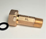 1/2" Water Meter Coupling, LEAD-FREE Brass 5/8" Swivel Coupling nut x 1/2" NPT