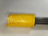 100 Wire Marking Flags, 2.5" x 3.5" YELLOW polyethylene 3 mil flag, 21" long wire