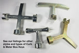 Trumbull 4-Way Meter Box & Curb Box Hand Key HK-3, Standard, Large, & Mueller Pentagon
