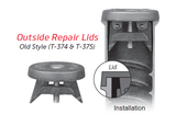 Anti-Tamper Curb Box Repair Lids - INSIDE Style for 2-1/2" Curb Box (New Style T-373)