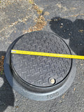 Ford Meter Box A53 Cover with DFW 15" Polymer Locking Lid with Bottom AMR Slot