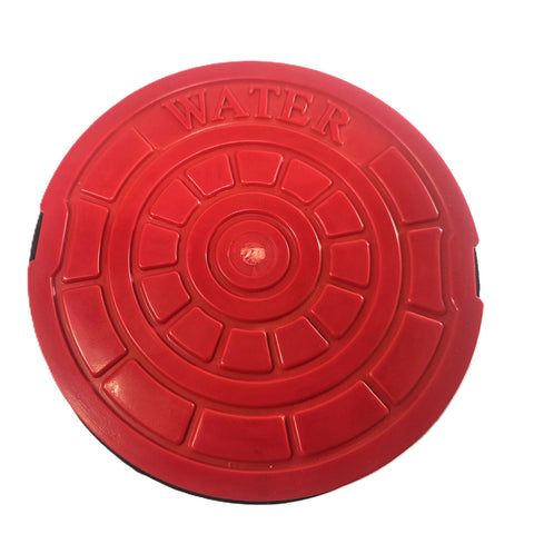 RED Non-Pop Polymer Valve Box Lid - Quiet, Secure, Radio Device Capable