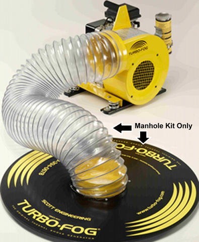 TurboFog MH-45 Smoke Blower Manhole Kit, Sewer Smoke Testing Equipment