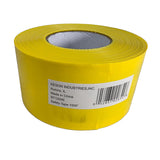 Wide Caution Tape, 1000' x 3" Yellow with Black letters " CAUTION CAUTION CAUTION"