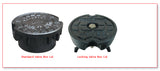 Cast Iron Valve Box Lids For Water Main Valves, Standard and  Locking Style