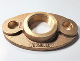 1-1/2" Lead-free Brass 2-bolt Water Meter Flange For 1.5" Water Meter W/Gasket