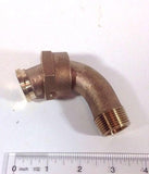 PAIR 3/4" ANGLE Water Meter Coupling, NO-LEAD Brass 3/4" Swivel Cplg. x 3/4" NPT