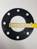 4" X 1/8" Black EPDM Rubber FULL FACE Water Meter Flange Gasket