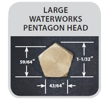 Large Size Meter Box Pentagon Nut