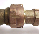 3/4" Compression Water Meter Coupling, LEAD FREE brass, Swivel nut x CTS Compression